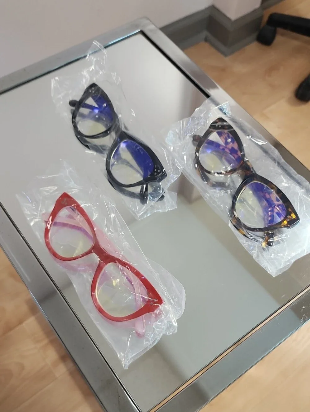 Cat Eye Sunglasses Set - Tortoise, Black, & Red Frames